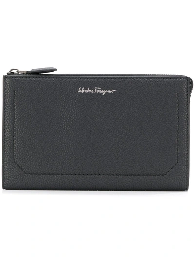 Ferragamo Gancini Pouch In Black