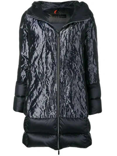 Rrd Hooded Panelled Puffer Jacket - Blue