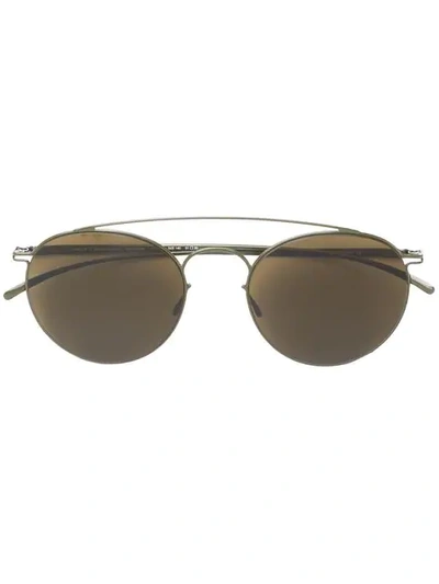 Mykita X Maison Margiela Round Frame Sunglasses In Green