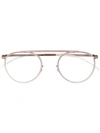 Mykita Round Frame Glasses In Pink