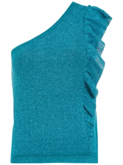 Nk Knit One Shoulder Blouse - Blue
