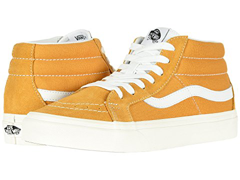 yellow mid top vans