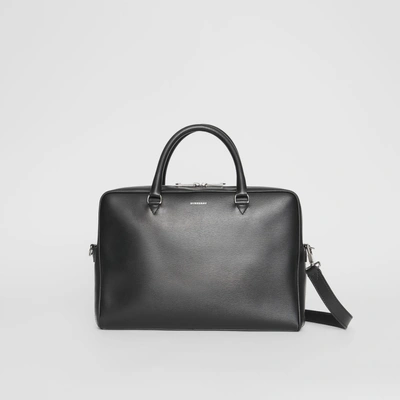 Burberry London Leather Briefcase In Black