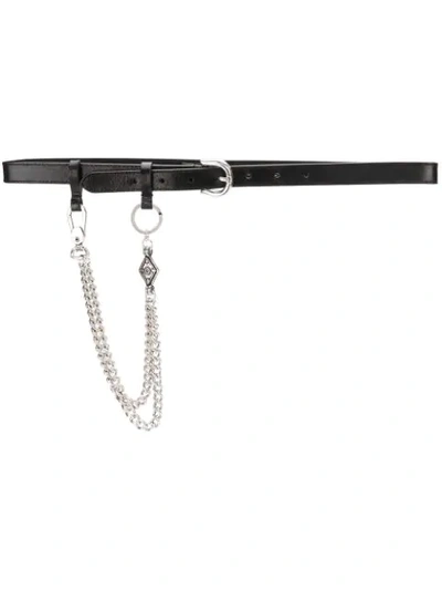 Pinko Chain Detail Belt In Black