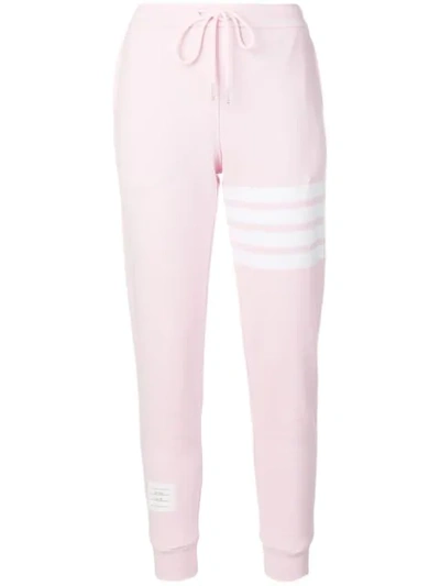 Thom Browne Engineered 4-bar Loopback Sweatpants In Pink