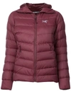Arc'teryx Quilted Hooded Jacket In Red