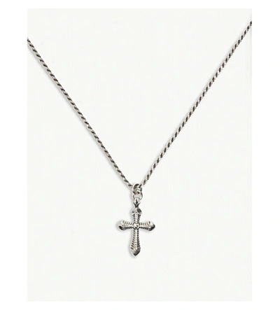 Emanuele Bicocchi Sterling Silver Decorated Cross Necklace