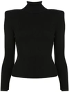 A.l.c Addison Long-sleeve Wool Turtleneck Sweater In Black