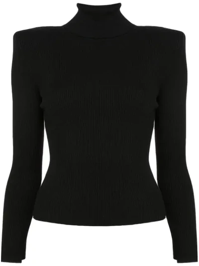 A.l.c Addison Long-sleeve Wool Turtleneck Sweater In Black