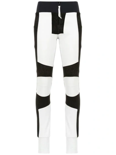 Andrea Bogosian Panelled Leather Trousers - White