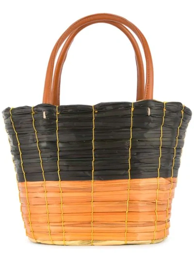 Sensi Studio Handwoven Handbag In Brown