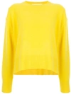 Le Ciel Bleu Crew Neck Knit Top In Yellow