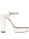 Jimmy Choo Santina 125 Sandals In White