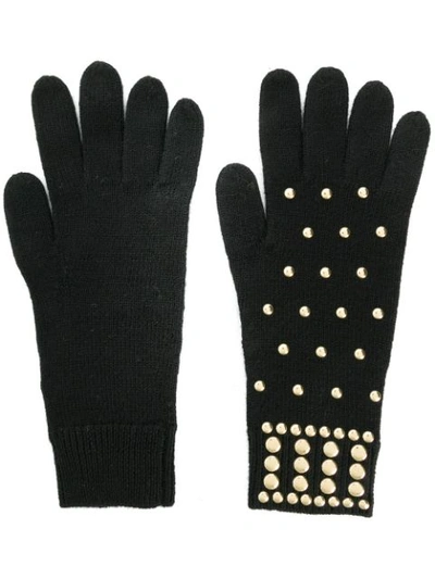Michael Michael Kors Studded Gloves - Black