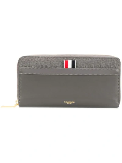 Thom Browne Zip Around Wallet - Grey