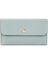 Valextra Clasp Wallet In Grey