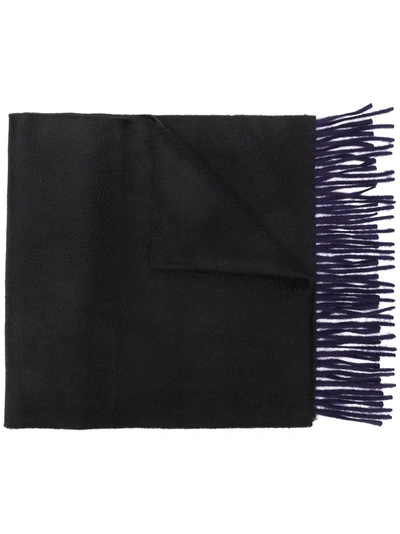 Begg & Co Fringed Edge Scarf - Black In Black