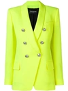 Balmain Double Breasted Jacket - Yellow