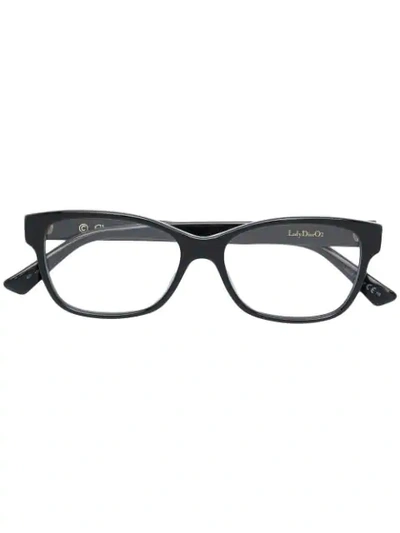 Dior 'lady O2' Brille In Black