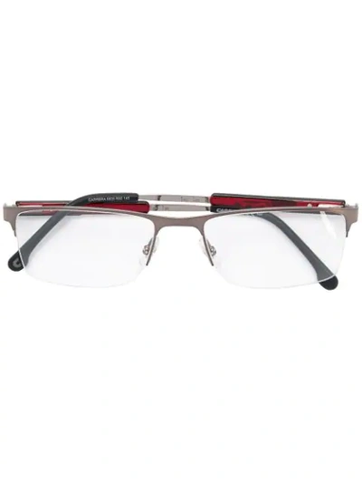 Carrera Rectangle Frame Glasses In Silver