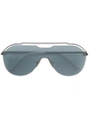Fendi Oversized Aviator Frame Sunglasses In White