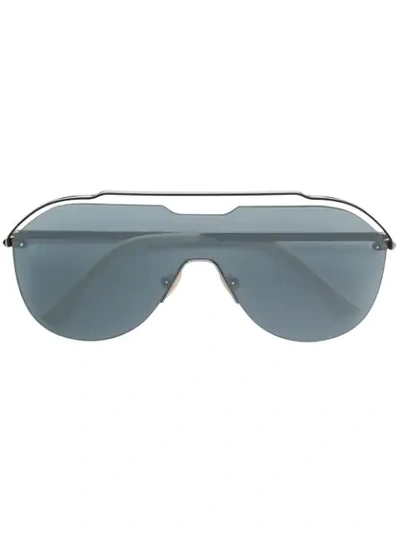 Fendi Oversized Aviator Frame Sunglasses In White