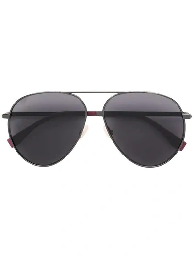 Fendi Aviator Frame Sunglasses In Black