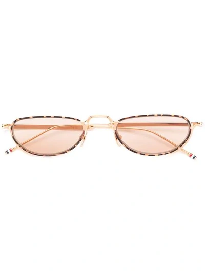 Thom Browne Round Frame Sunglasses In Gold