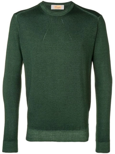 Entre Amis Round Neck Sweater In Green