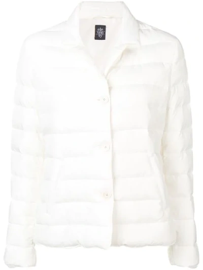 Eleventy Classic Padded Jacket In White