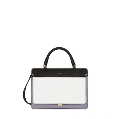 Furla Like Top Handle S Color Argento In White