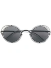 Mykita X Maison Margiela Aviator Frame Sunglasses In Black