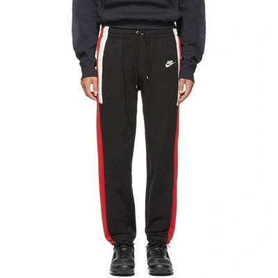 Nike Black Re-issue Lounge Pants In 010blkredwh