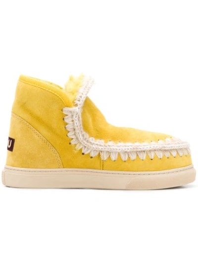 Mou Eskimo Sneaker Boots In Yellow