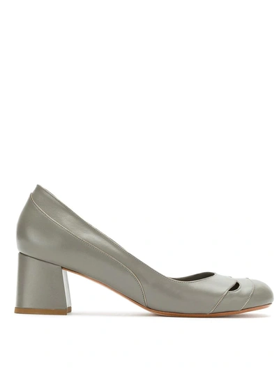 Sarah Chofakian Mid-heel Pumps In Grey