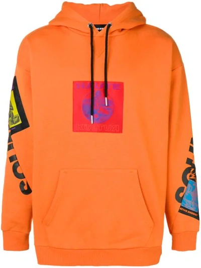 Diesel 'haute' Patch Hoodie - Orange In Orange