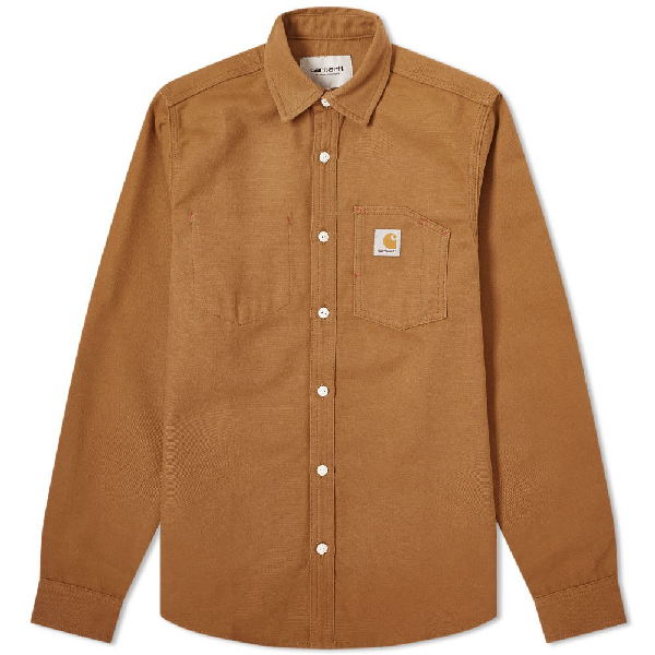 Carhartt Wip Tony Shirt In Brown | ModeSens