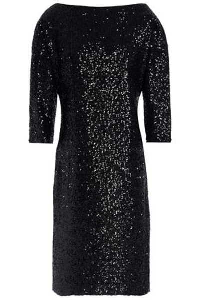 Milly Kimberly Sequined Mini Dress In Black