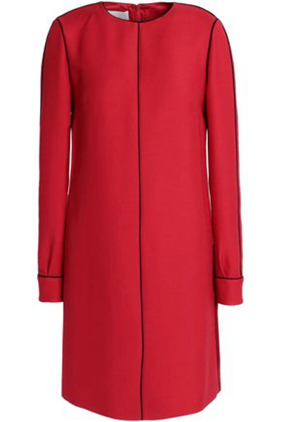 Valentino Woman Wool And Silk-blend Mini Dress Red