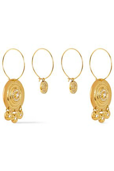 Luv Aj Gold-tone Crystal Earrings