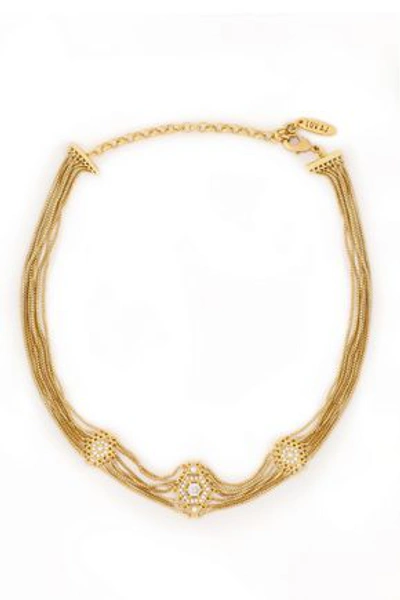 Luv Aj Woman 14-karat Gold-plated Crystal Choker Gold