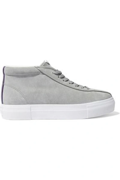 Eytys Woman Mother Suede Platform High-top Sneakers Gray