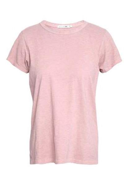 Rag & Bone Woman Slub Pima Cotton-jersey T-shirt Blush