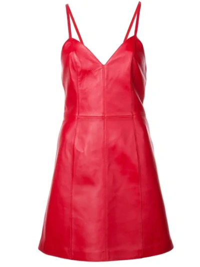 Alexa Chung Flared Mini Dress In Red