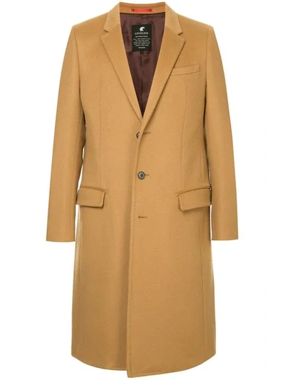Loveless Single Breasted Coat In Brown