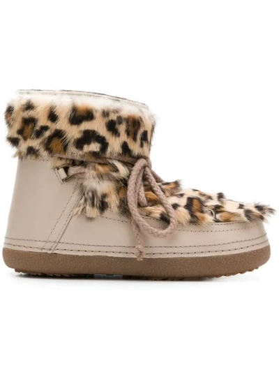 Inari Leopard Print Snow Boots In Neutrals