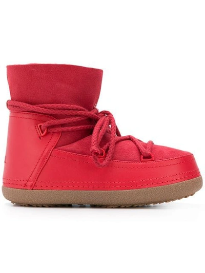 Inari Classic Low Snow Boots In Red