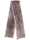 Liska Fur Scarf In Grey