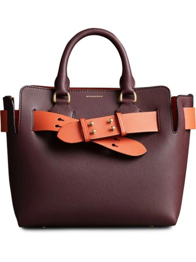 Burberry The Small Leather Belt Bag In Deep Claret