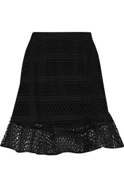 Raoul Woman Lace Mini Skirt Black
